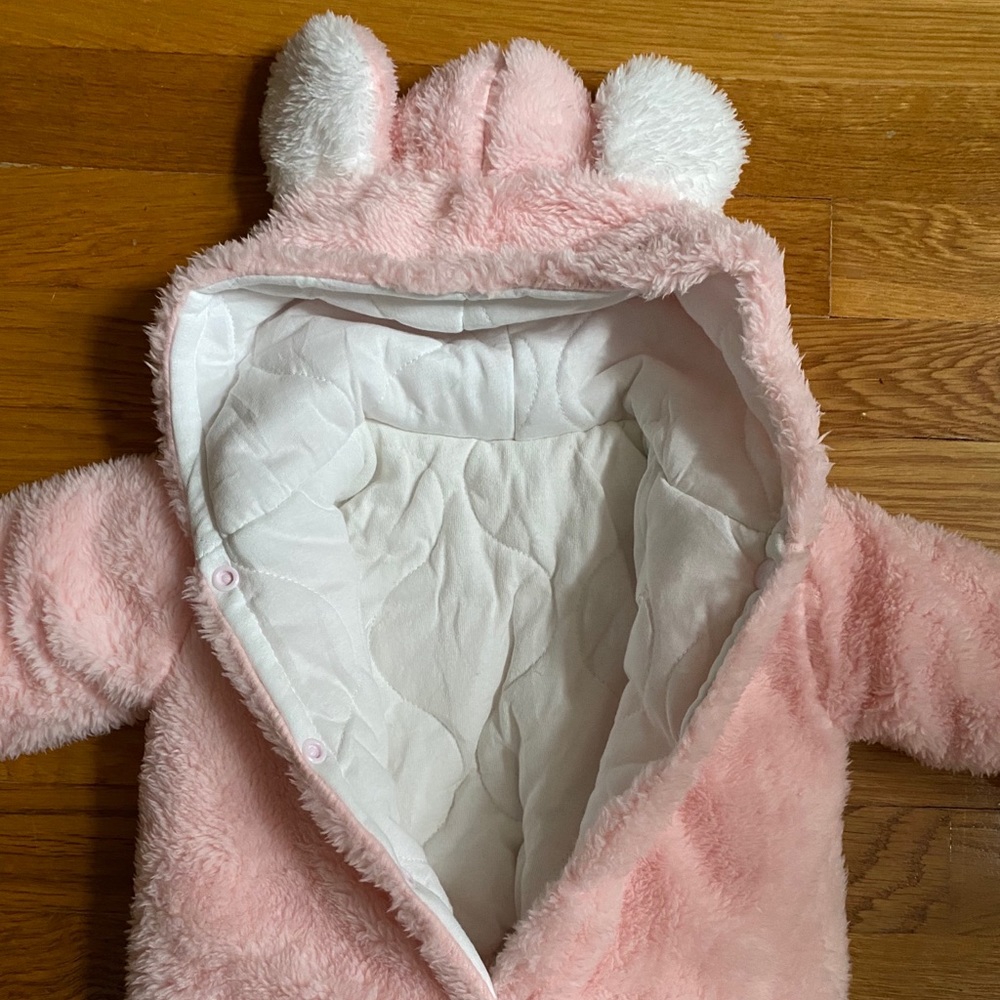 NWT Newborn Fleece Hooded Snowsuit - Picture 4 of 9